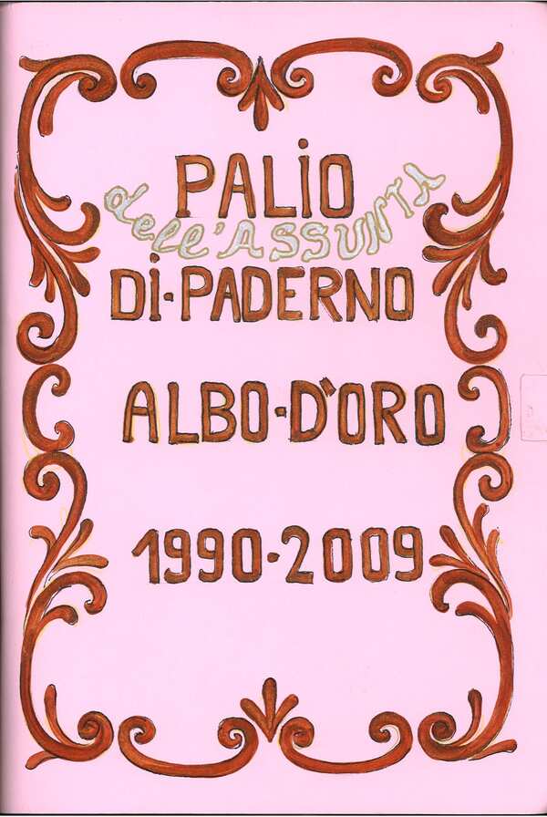 Copertina dell'Albo d'Oro originale del Palio dei Mezzadri